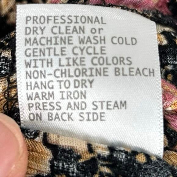 Cynthia Rowley Women Short Sleeve Floral Blouse Top Pink Boho Feminine Small - Picture 7 of 7